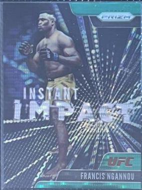 Francis Ngannou 2021 Panini Prizm UFC Instant Impact #7 Green Pulsar