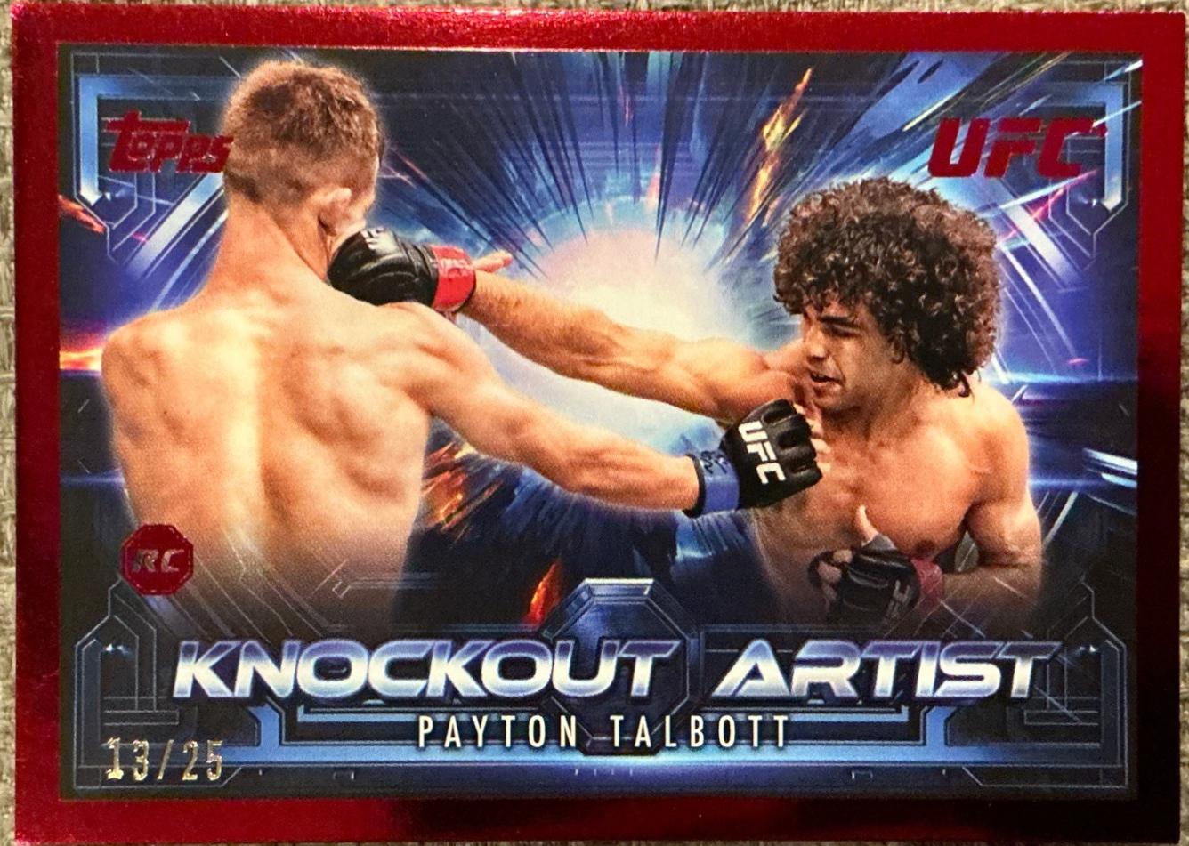 Payton Talbott 2025 Topps Knockout UFC Knockout Artists #KA-8 Red