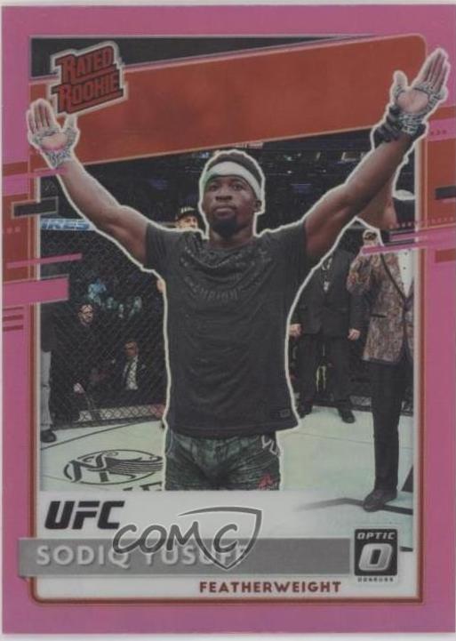 Sodiq Yusuff 2021 Panini Chronicles UFC Base Optic Rated Rookies #215 Pink