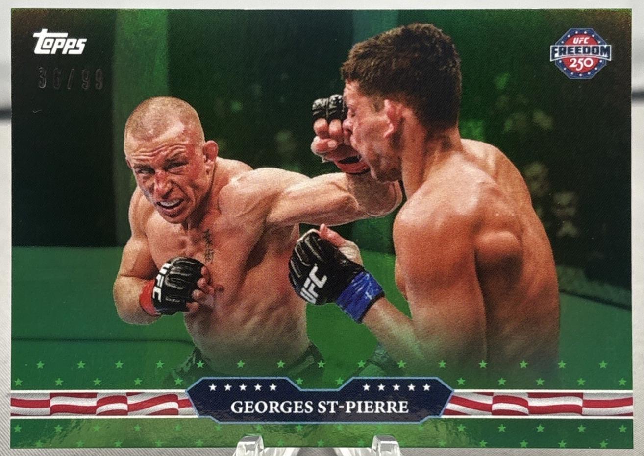 Georges St-Pierre 2026 Topps UFC Freedom 250 Base #2 Green