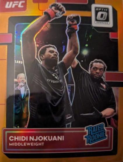 Chidi Njokuani 2023 Panini Donruss Optic UFC Base #102 Orange