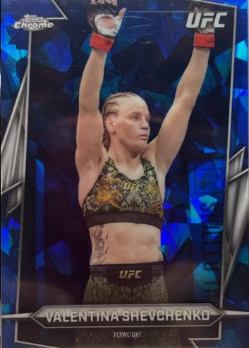 Valentina Shevchenko 2026 Topps Chrome Sapphire UFC Base #3 Black Sapphire