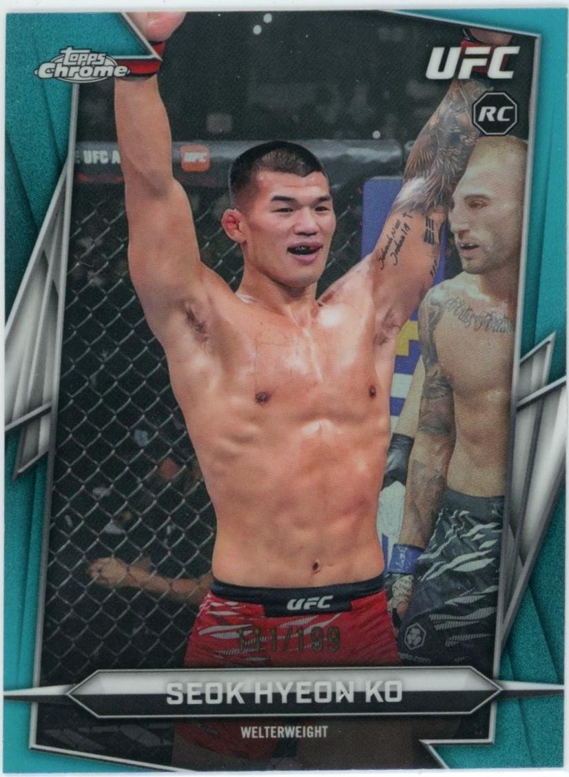 Seok Hyeon Ko 2026 Topps Chrome UFC Base #104 Aqua Refractor