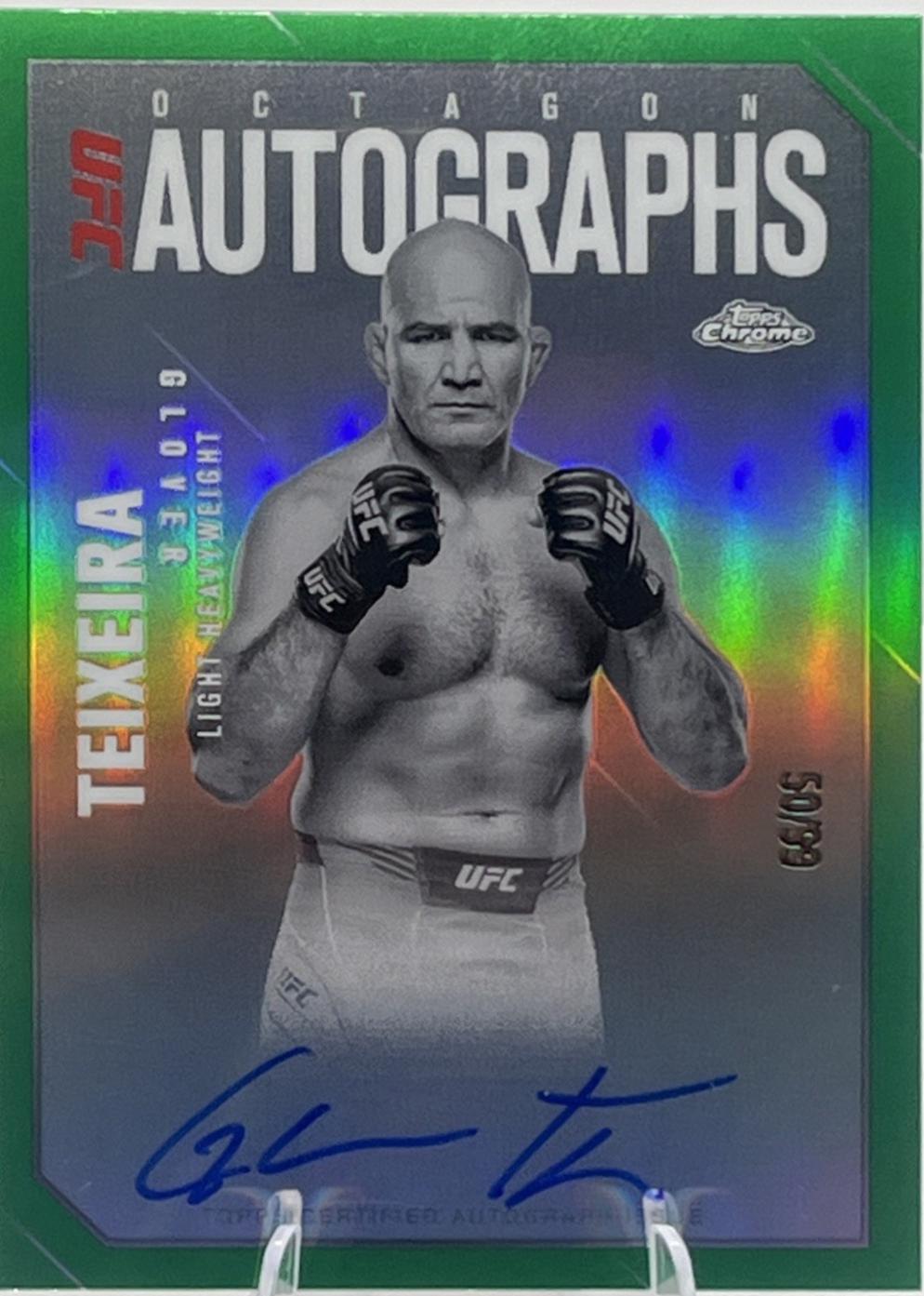 Glover Teixeira 2025 Topps Chrome UFC Octagon Legends Autographs #OLA-GT Green Refractor