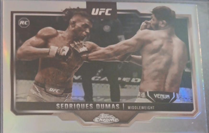 Sedriques Dumas 2025 Topps Chrome UFC Base #6 Sepia Refractor
