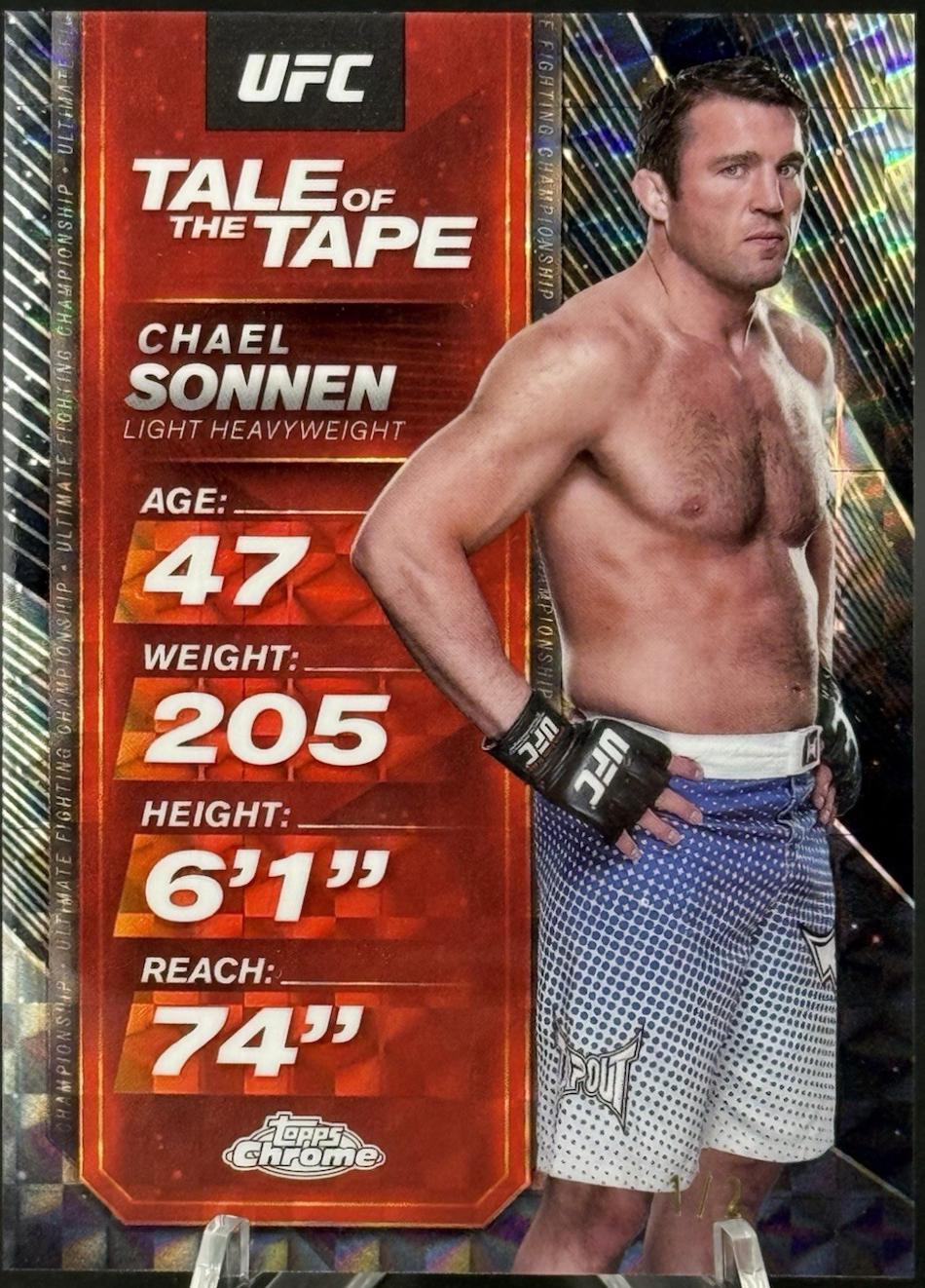 Chael Sonnen 2025 Topps Chrome UFC Tale of the Tape #TTT-25 Geometric Black Refractor