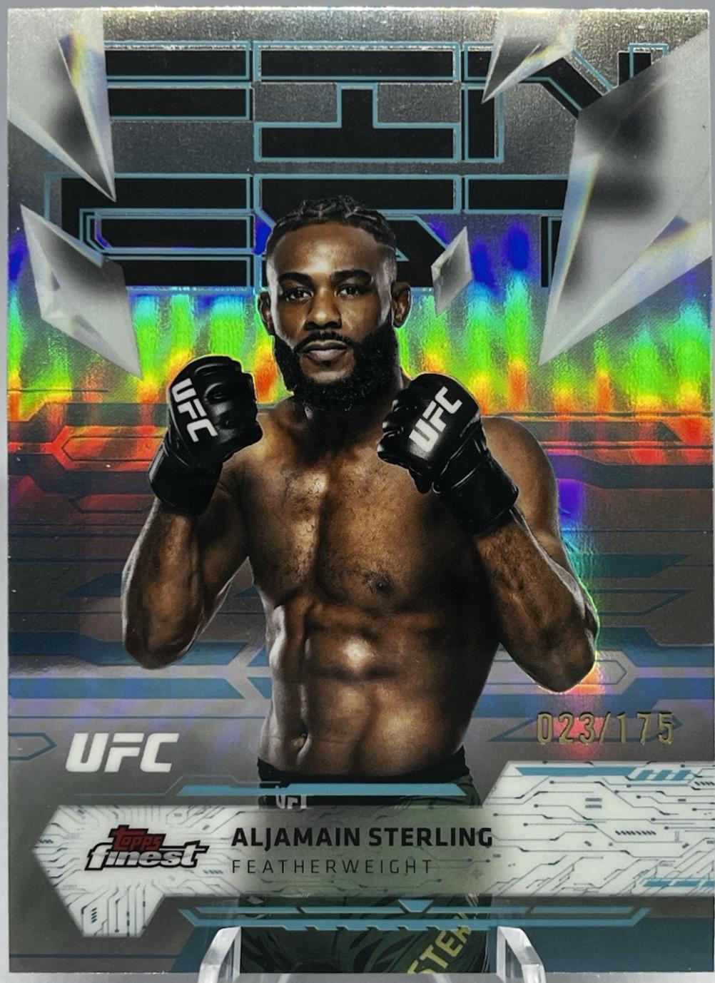Aljamain Sterling 2025 Topps Finest UFC Base Uncommon #193 Blue Refractor