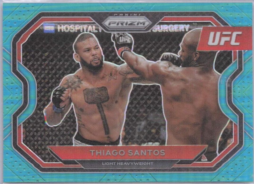 Thiago Santos 2021 Panini Prizm UFC Base #197 Teal