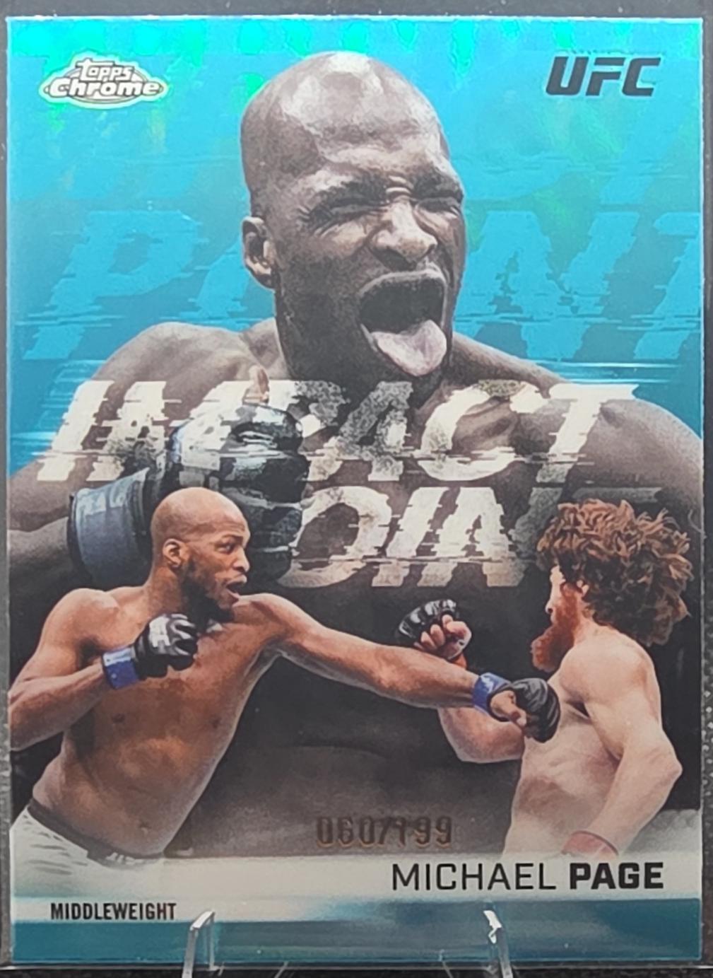 Michael Page 2026 Topps Chrome UFC Impact Point #IP-19 Red Refractor
