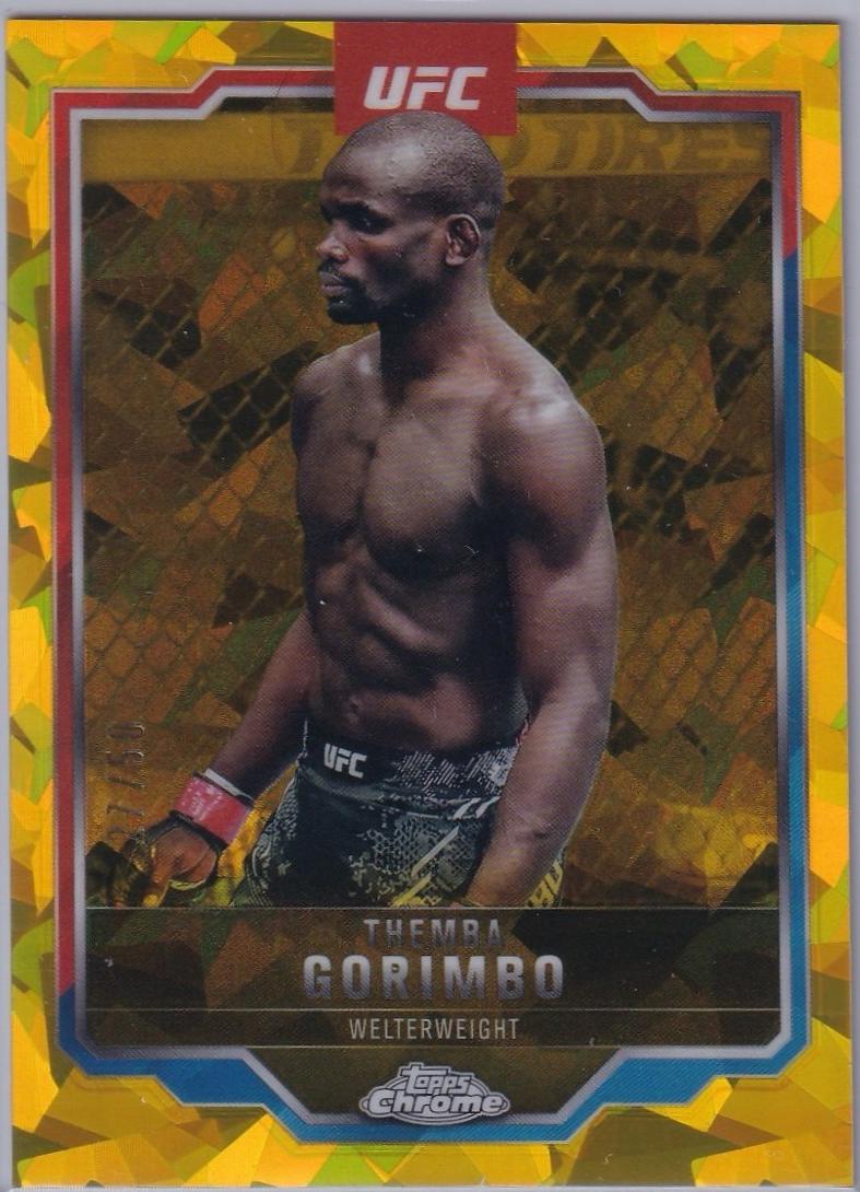 Themba Gorimbo 2025 Topps Chrome Sapphire UFC Base Sapphire #164 Gold Sapphire