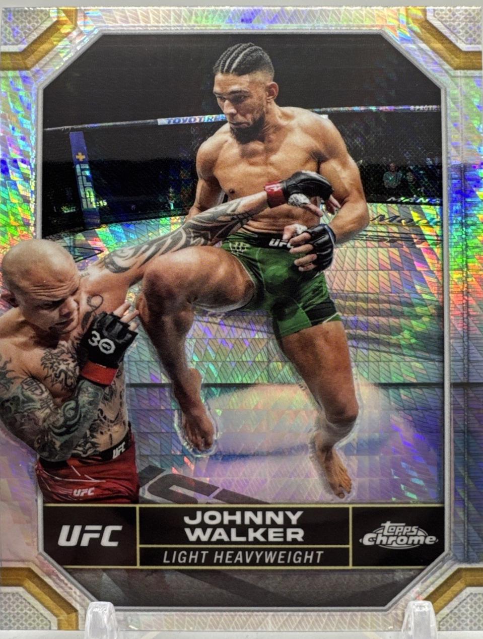 Johnny Walker 2024 Topps Chrome UFC Base #96 Prism Refractor