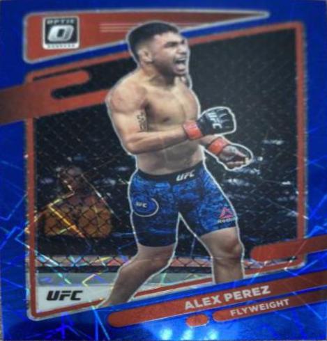 Alex Perez 2022 Panini Donruss Optic UFC Base #54 Blue Velocity