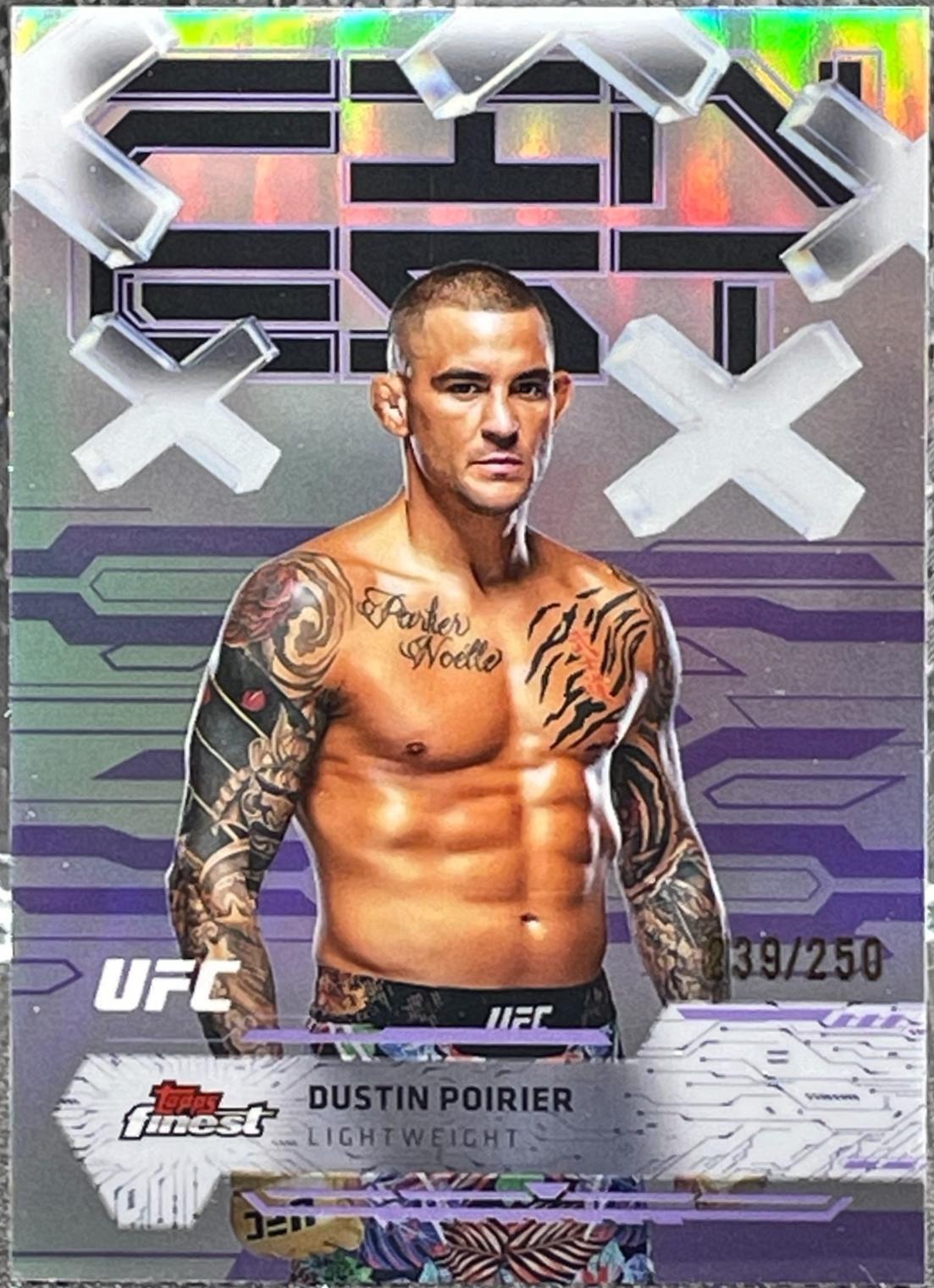 Dustin Poirier 2025 Topps Finest UFC Base Common #98 Purple Refractor