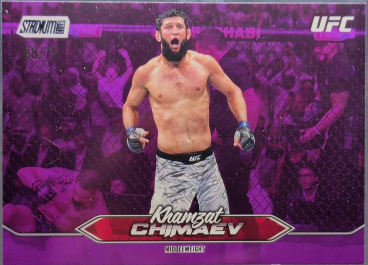 Khamzat Chimaev 2025 Topps Stadium Club UFC Base #90 Purple