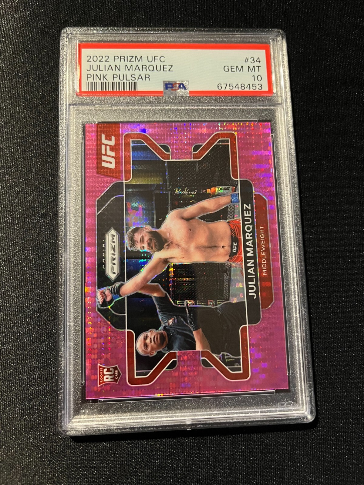 Julian Marquez 2022 Panini Prizm UFC Base #34 Pink Pulsar