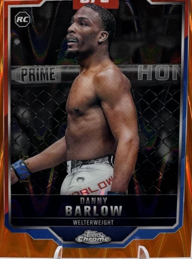 Danny Barlow 2025 Topps Chrome UFC Base #179 Orange Refractor