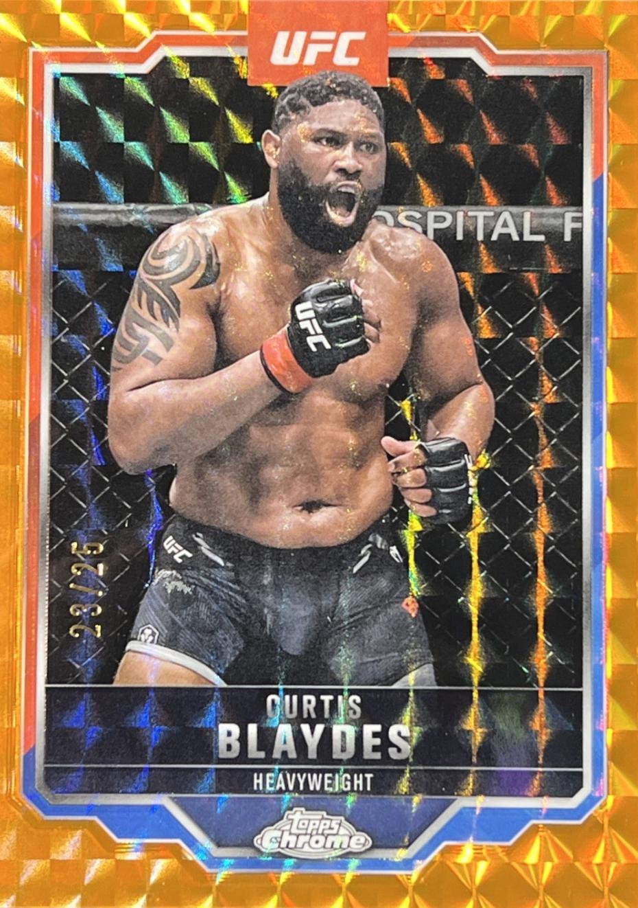Curtis Blaydes 2025 Topps Chrome UFC Base #31 Orange Geometric Refractor
