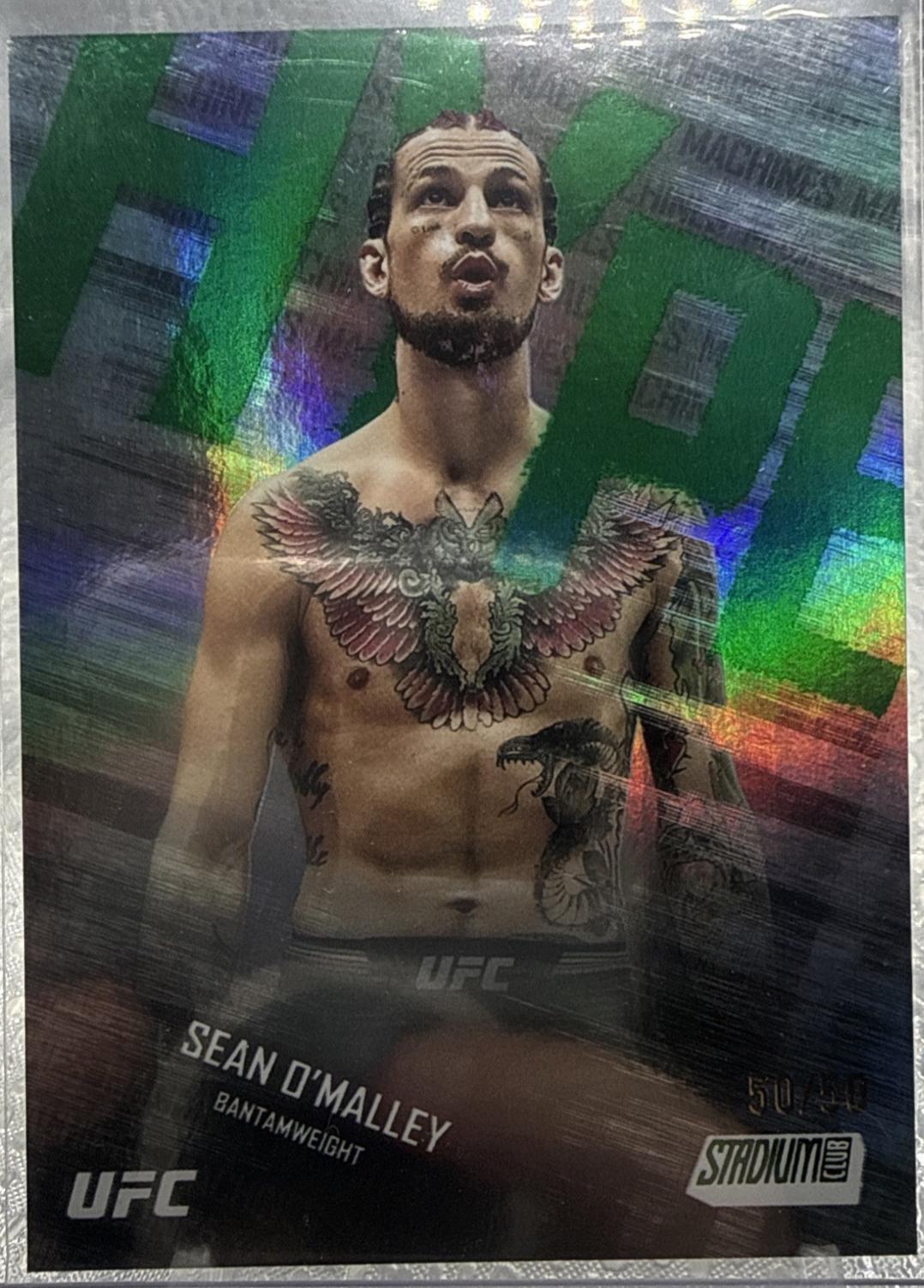 Sean O'Malley 2025 Topps Stadium Club UFC Hype Machines #HM-3 Green