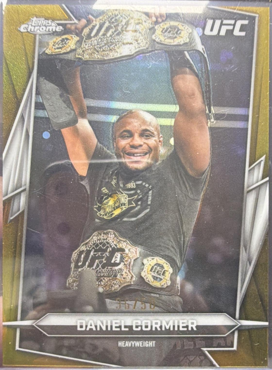 Daniel Cormier 2026 Topps Chrome UFC Base #8 Gold Refractor