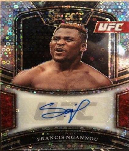Francis Ngannou 2021 Panini Select UFC Signatures #32 Disco Prizms