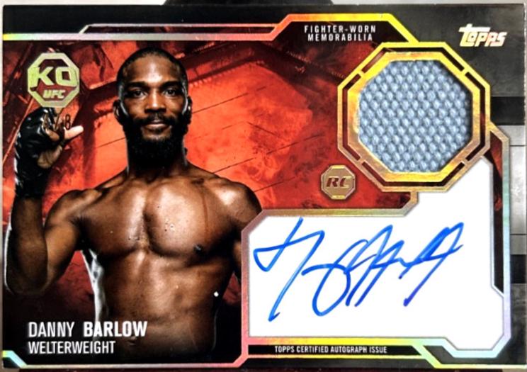 Danny Barlow 2025 Topps Knockout UFC Knockout Autograph Relics #KAR-DB Gold