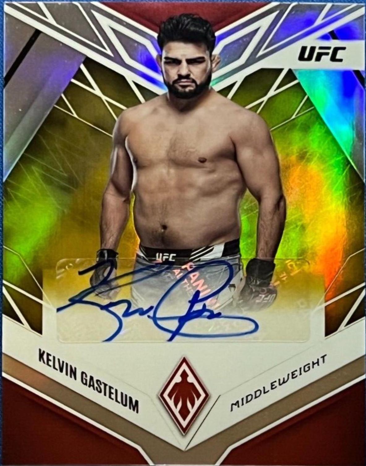 Kelvin Gastelum 2023 Panini Chronicles UFC Phoenix Autographs #20 Gold