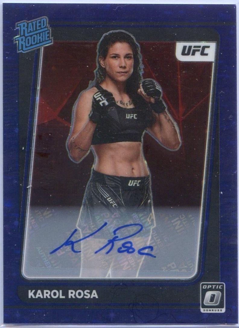 Karol Rosa 2022 Panini Donruss Optic UFC Base Rated Rookies Signatures #102 Purple Stars