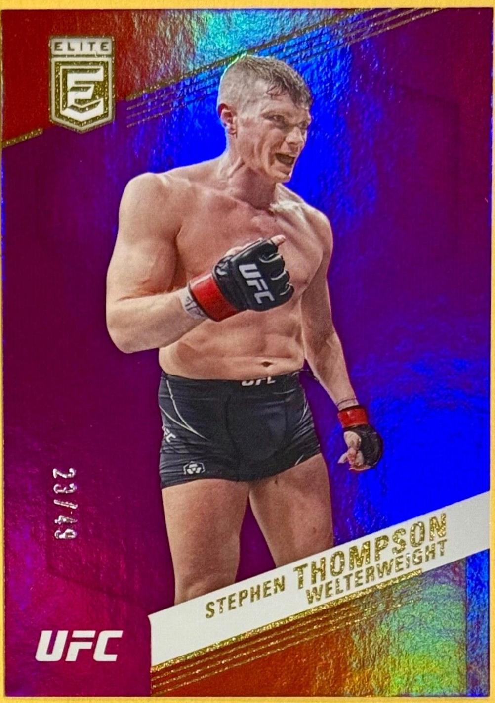 Stephen Thompson 2023 Panini Chronicles UFC Base Elite #254 Purple