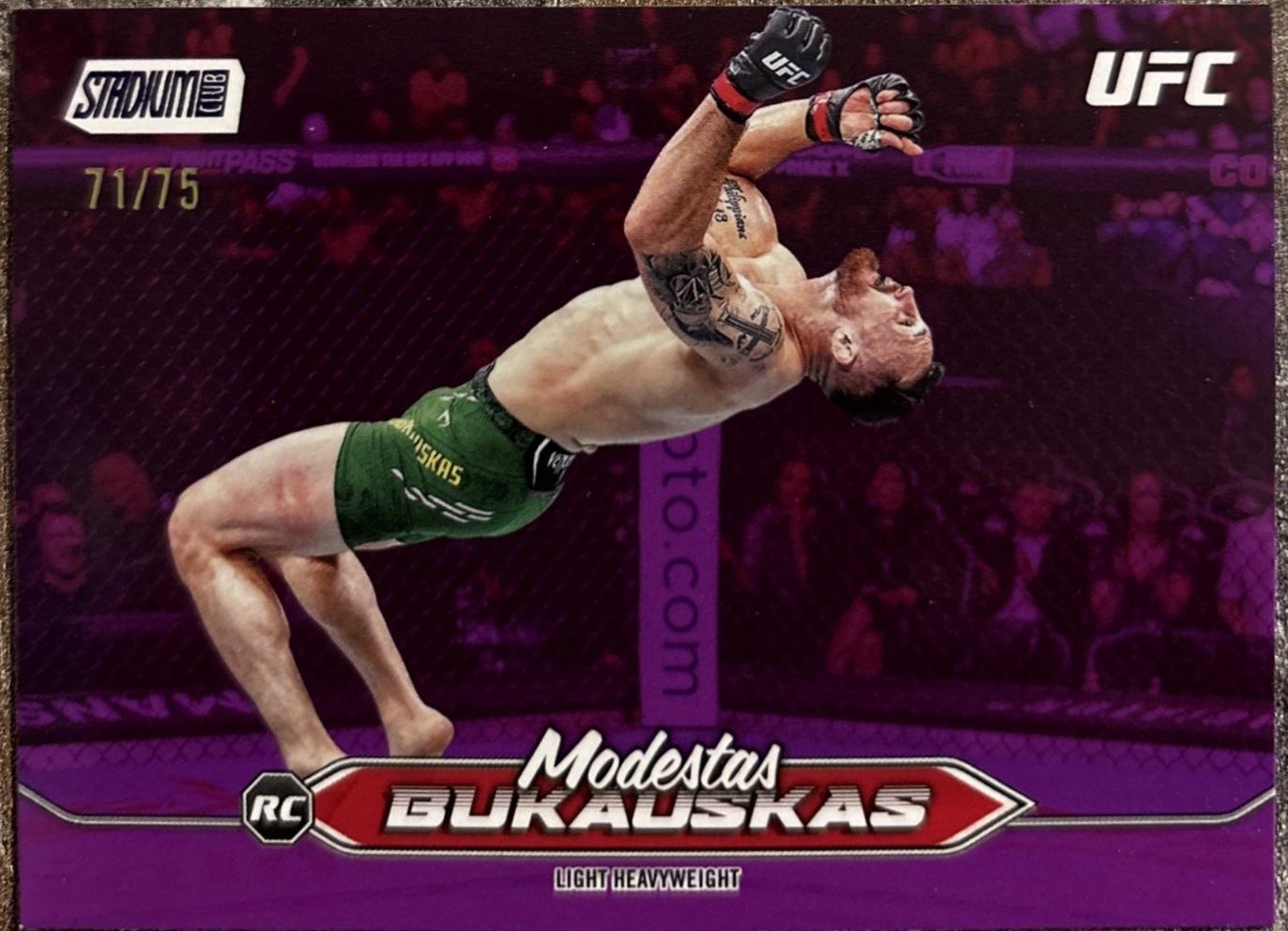 Modestas Bukauskas 2025 Topps Stadium Club UFC Base #35 Purple