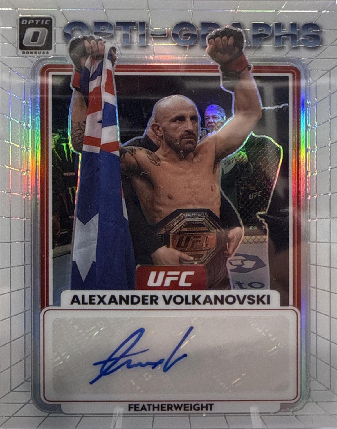 Alexander Volkanovski 2023 Panini Donruss Optic UFC Opti-Graphs #14 Autograph