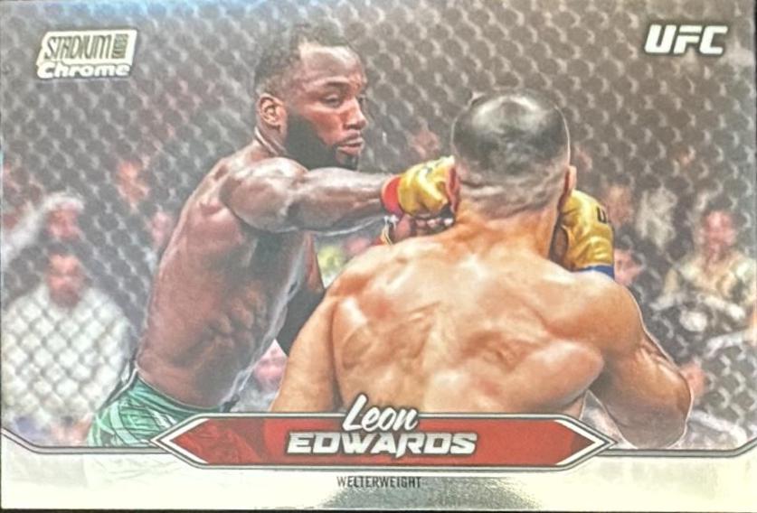 Leon Edwards 2025 Topps Stadium Club UFC Base Chrome #C-163 Refractor