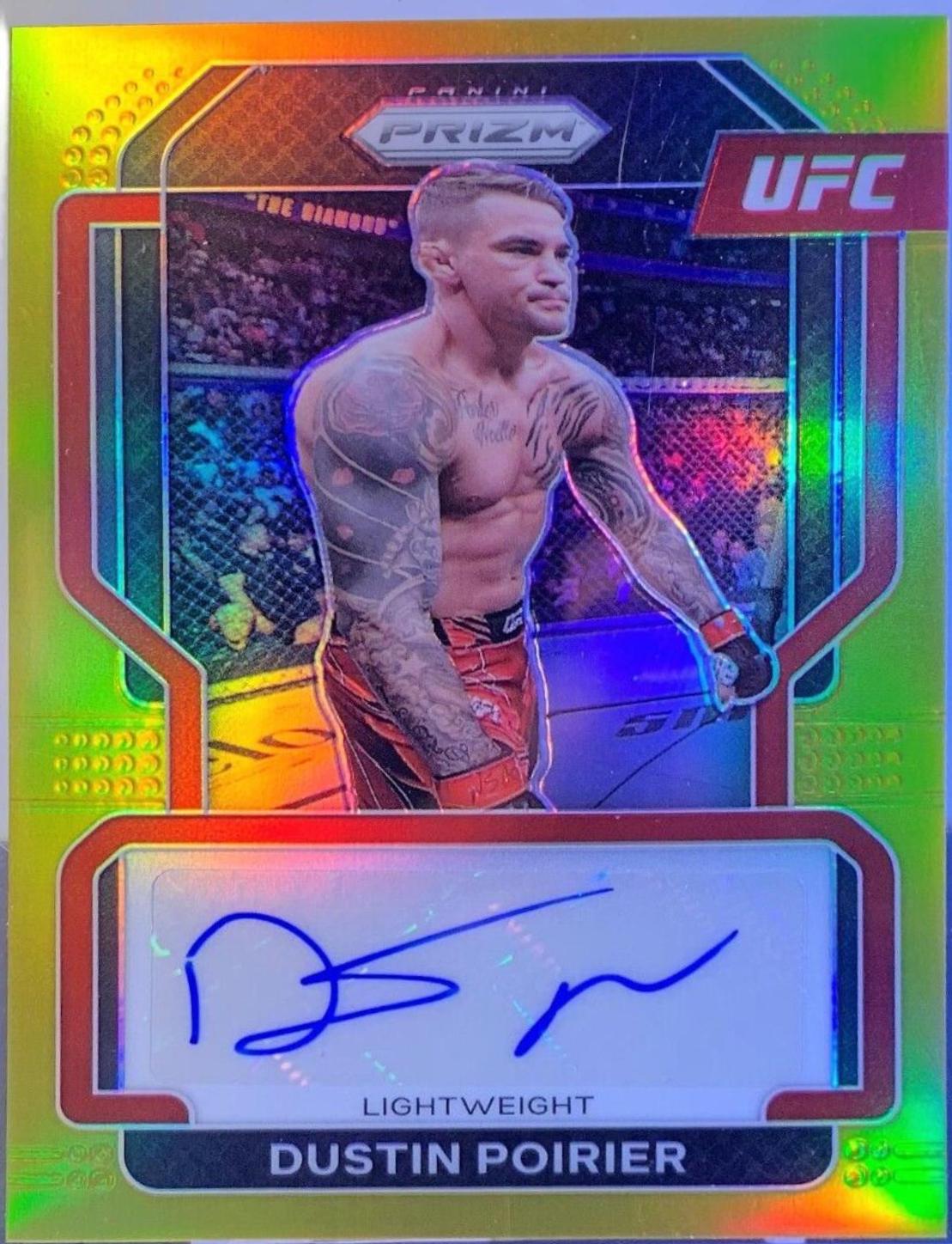 Dustin Poirier 2022 Panini Prizm UFC Signatures #20 Gold