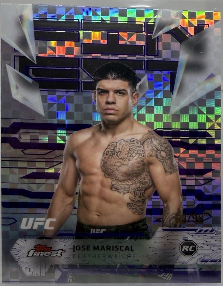 Jose Mariscal 2025 Topps Finest UFC Base Common #95 Blue Checkerboard Refractor