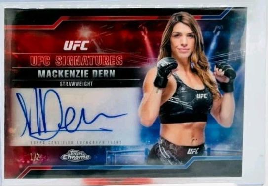 Mackenzie Dern 2025 Topps Chrome UFC UFC Signatures #SIG-MD Geometric Black Refractor