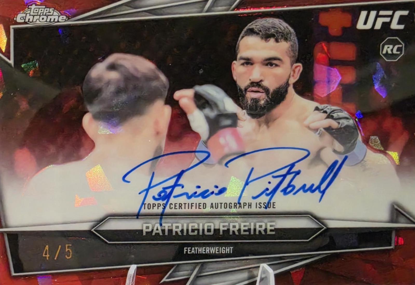Patricio Freire 2026 Topps Chrome Sapphire UFC Base Autographs #BAV-PL Orange