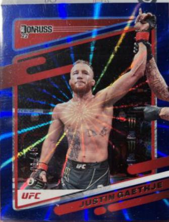 Justin Gaethje 2022 Panini Donruss UFC Base #62 Blue