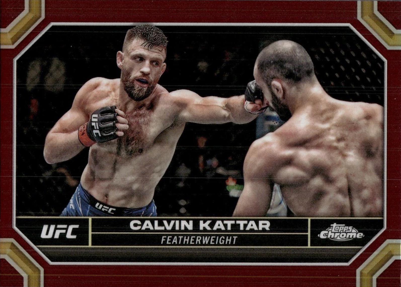 Calvin Kattar 2024 Topps Chrome UFC Base #37 Magenta Refractor