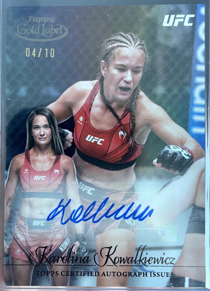 Karolina Kowalkiewicz 2024 Topps Gold Label UFC Gold Label Autographs #GLA-KKO Black