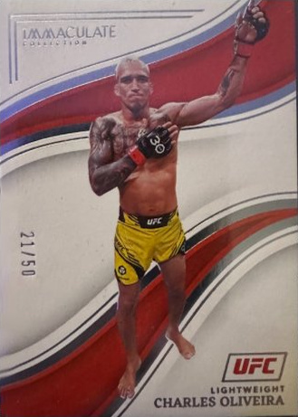 Charles Oliveira 2023 Panini Immaculate Collection UFC Base #77 Platinum