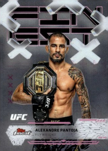 Alexandre Pantoja 2025 Topps Finest UFC Base Common #18 Red Black Vapor Refractor