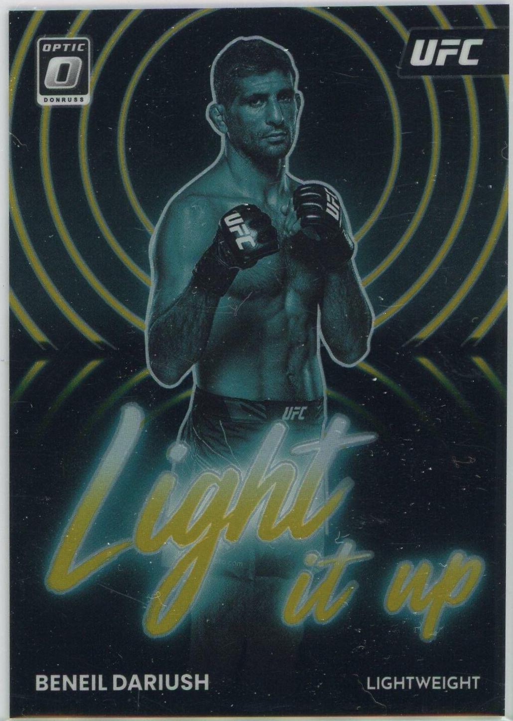 Beneil Dariush 2023 Panini Donruss Optic UFC Light It Up #21 Gold