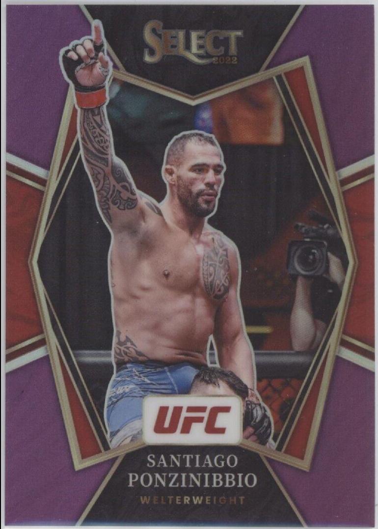 Santiago Ponzinibbio 2022 Panini Select UFC Premier Level #104 Purple