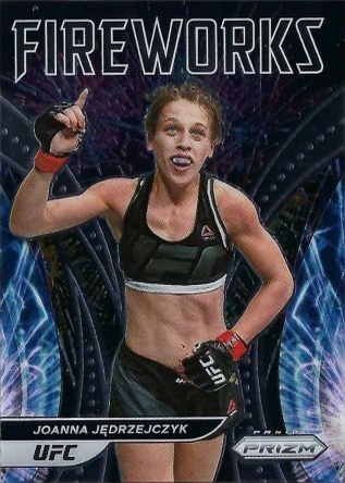 Joanna Jędrzejczyk 2022 Panini Prizm UFC Fireworks #17 Green Pulsar
