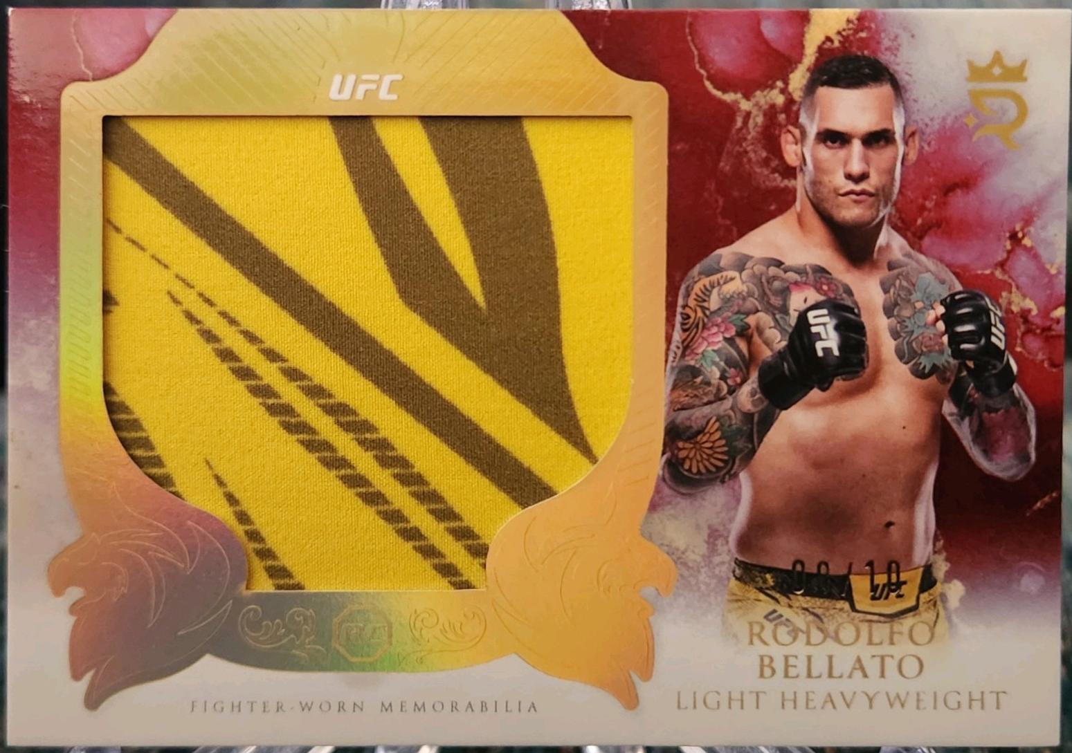 Rodolfo Bellato 2025 Topps Royalty UFC Rookie Jumbo Relics #RJR-RB Gold