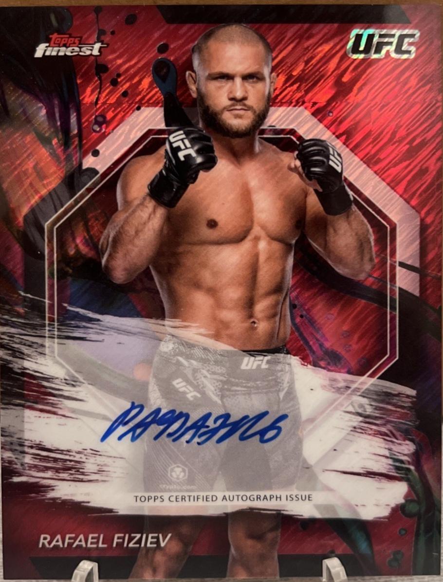 Rafael Fiziev 2024 Topps Finest UFC Finest Autographs #FA-RFV Red Shimmer Refractor