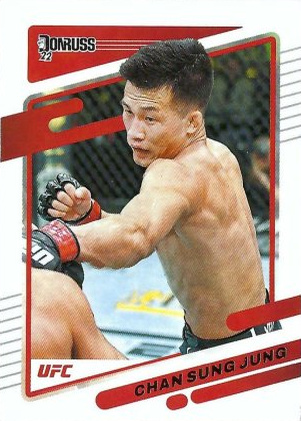 Chan Sung Jung 2022 Panini Donruss UFC Base #75 Pink Laser