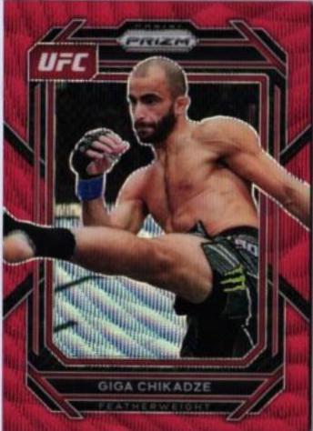 Giga Chikadze 2023 Panini Prizm UFC Base #137 Ruby Wave
