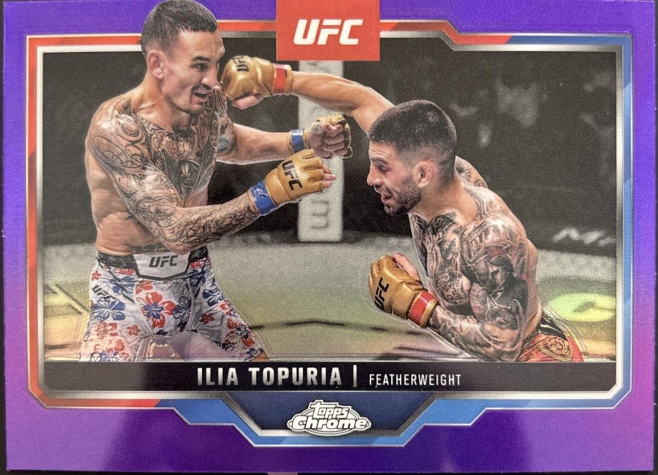 Ilia Topuria 2025 Topps Chrome UFC Base #43 Purple Refractor