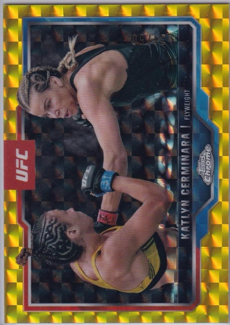 Katlyn Cerminara 2025 Topps Chrome UFC Base #114 Gold Geometric Refractor