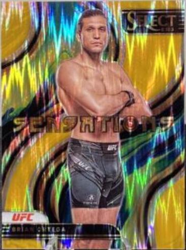 Brian Ortega 2023 Panini Select UFC Sensations #17 Gold Flash